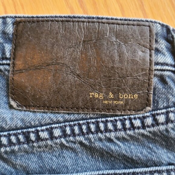 RAG & BONE MAYA HIGH-RISE ANKLE WIDE LEG JEANS RIGID DENIM BRIDE TRAIL BLUE 24 - Picture 6 of 9